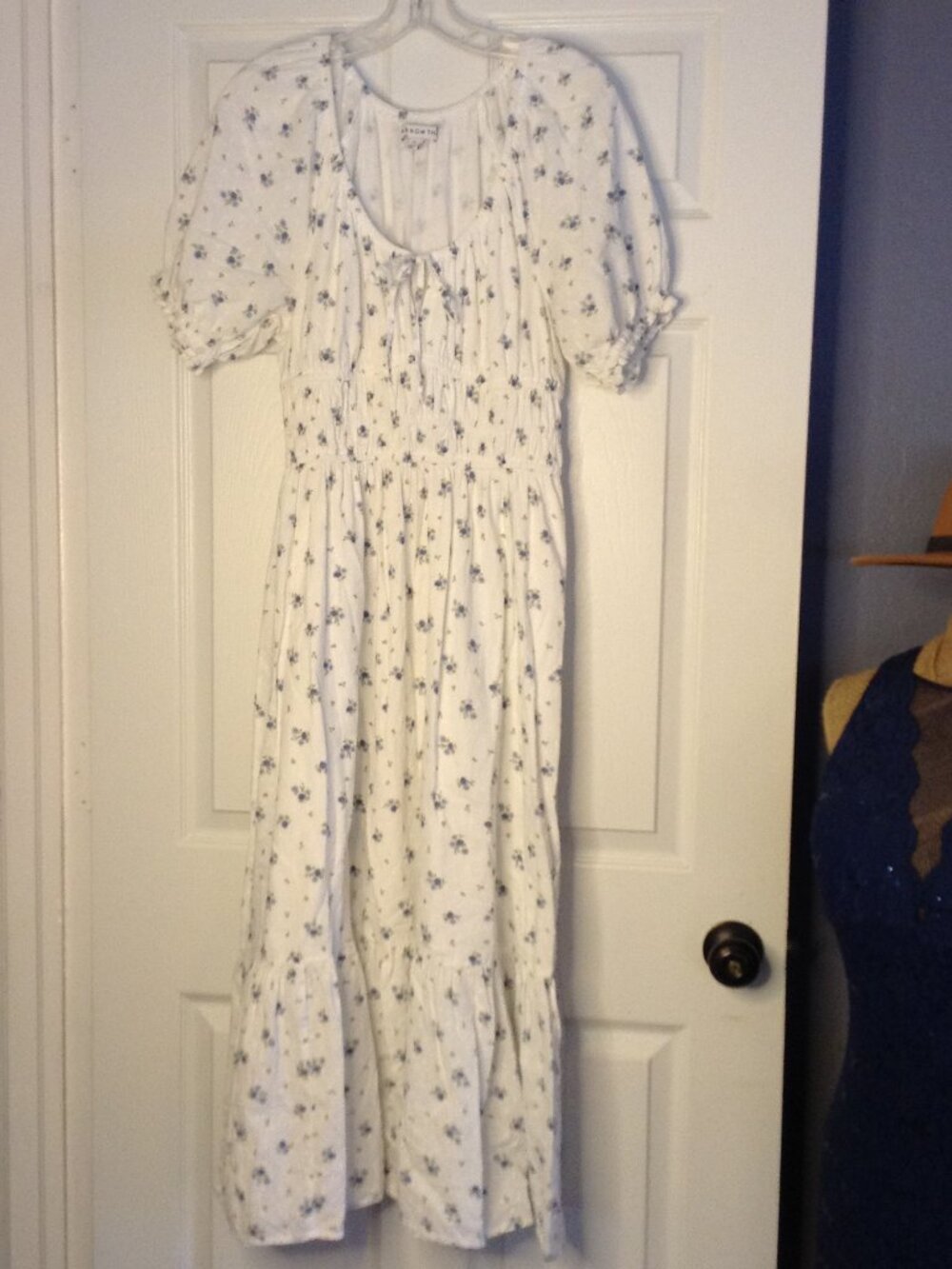 And Now This/Love  Shack Fancy Prairie Dress 100% Cotton Tiered Smocked ruffled